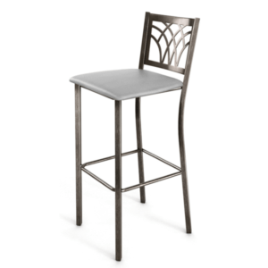 metal bar stool upholstered