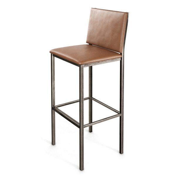 metal bar stool upholstered