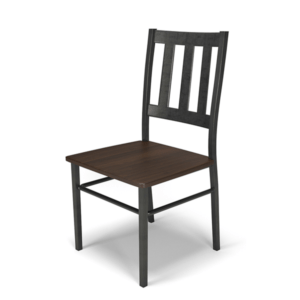 metal chair classic wood seat