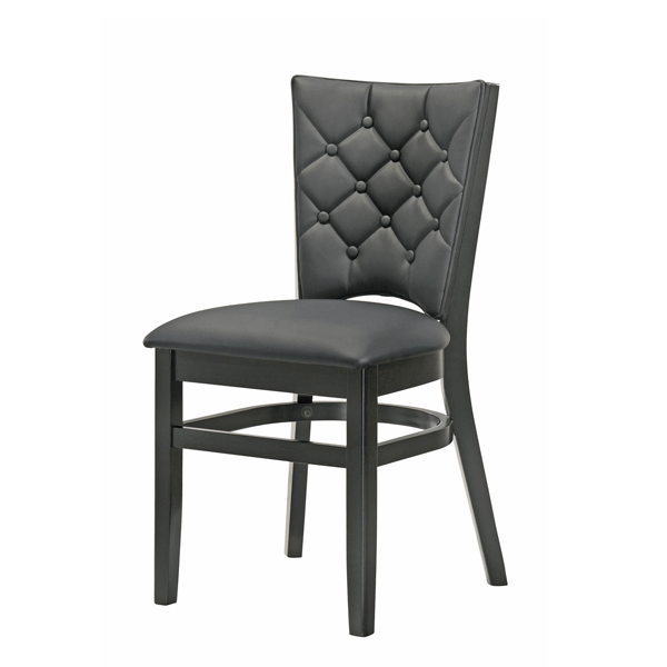 Wood chair upholstered designer back