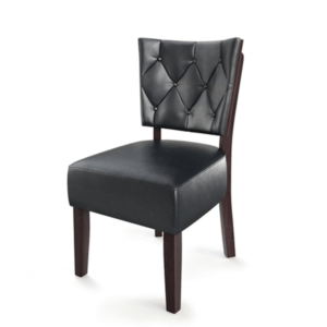wood tall upholstered chair