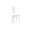 White metal chair, simple design.