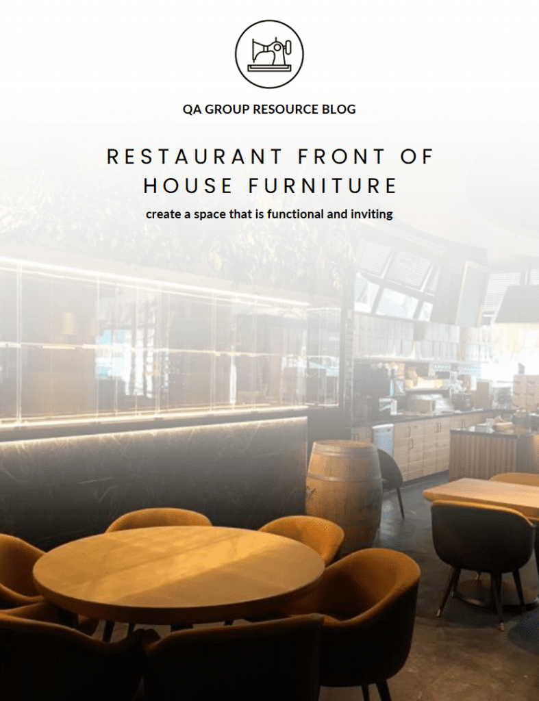 restaurant front of house furniture