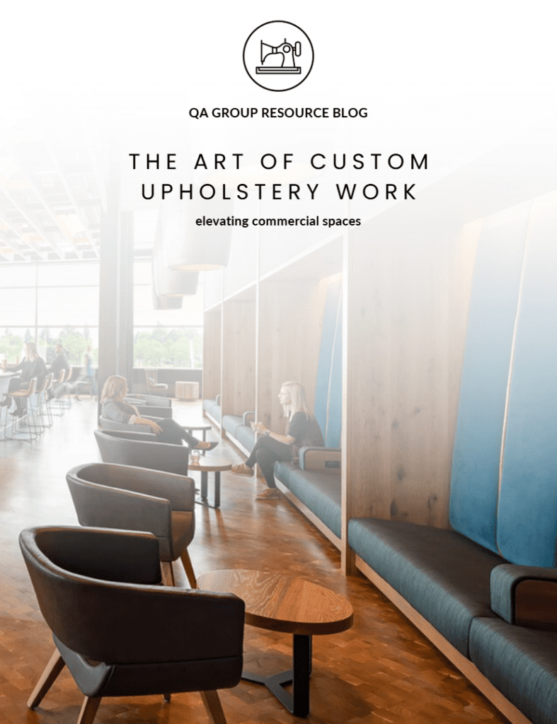 Modern commercial space with custom upholstery furniture.